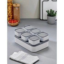 Organix Home 7'li Saklama Kabı Seti Capicino 6X325 ml 1x 5500 ml