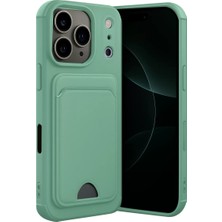 AKM Newface Apple iPhone 17 Pro Max Kelvin Kartvizitli Silikon - Açık Yeşil