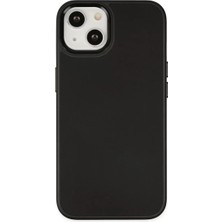 AKM Newface Apple iPhone 14 Plus Kılıf Asya Deri Silikon - Siyah