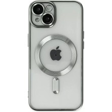 AKM Newface Apple iPhone 14 Kılıf Kross Magneticsafe Kapak - Gümüş