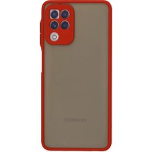 AKM Newface Samsung Galaxy A22 Kılıf Montreal Silikon Kapak - Kırmızı