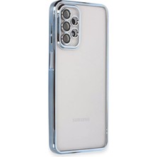 AKM Newface Samsung Galaxy A23 4g Kılıf Razer Lensli Silikon - Açık Mavi