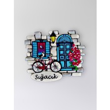 Mundy Sığacık Polyester Kabartmalı Magnet  7x6,5cm Şehir Magneti Dekoratif Hediyelik Buzdolabı SÜSÜ(KOD:1289)