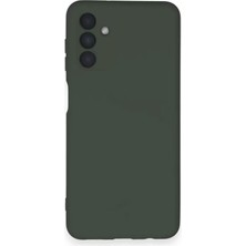 AKM Newface Samsung Galaxy A14 4g Kılıf Nano Içi Kadife Silikon - Koyu Yeşil
