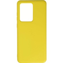 AKM Newface Samsung Galaxy S20 Ultra Kılıf Nano Içi Kadife Silikon - Sarı