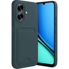 AKM Newface Realme Note 60 Kelvin Kartvizitli Silikon - Koyu Yeşil