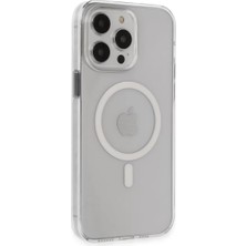 AKM Newface Apple iPhone 14 Pro Max Kılıf Tron Şeffaf Magsafe Kapak - Şeffaf
