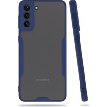 AKM Newface Samsung Galaxy S21 Plus Kılıf Platin Silikon - Lacivert