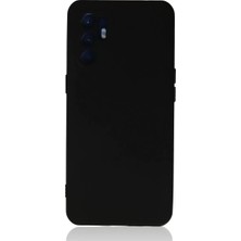AKM Newface Oppo Reno 6 Kılıf Nano Içi Kadife Silikon - Siyah