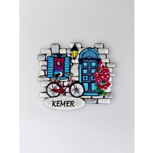 Mundy Kemer Polyester Kabartmalı Magnet  7x6,5 cm Şehir Magneti Dekoratif Hediyelik Buzdolabı Süsü (KOD:1274)
