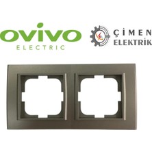 Eco Lounge Antrasit Ikili Çerçeve - Priz ve Anahtar Için Uyumlu Çerçeve