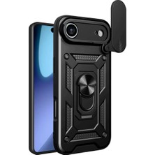 AKM Newface Apple iPhone 17 Air Pars Lens Yüzüklü Silikon - Siyah