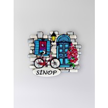 Mundy Sinop Polyester Kabartmalı Magnet  7x6,5 cm Şehir Magneti Dekoratif Hediyelik Buzdolabı Süsü (KOD:1279)