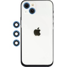AKM Newface Apple iPhone 14 Shine Kamera Lens - Mavi