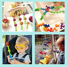 Larskas Vakum Molekül 25 Parça Yapı Taşları Fidget Duyusal Eğitici Oyuncak Squigz Vakum Molecule Popit 3 Ay ve Üzeri Için Motor Beceri Geliştirici Oyuncak (25 Parça)