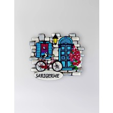 Mundy Sarıgerme Polyester Kabartmalı Magnet  7x6,5 cm Şehir Magneti Dekoratif Hediyelik Buzdolabı Süsü (KOD:1273)