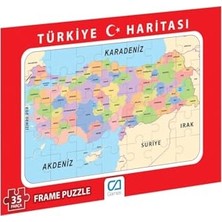 Larskas Türkiyemiz - Türkiye Haritası 35 Parça Çerçeveli 34X24CM Çocuk Puzzle Yapboz Serisi