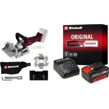 Larskas Einhell Te-Bj 18 Li - Solo, Akülü Yassı Dübel Frezesi + Einhell 18V 4,0 Ah Pxc Starter Kit, Akü & Şarj Cihazı