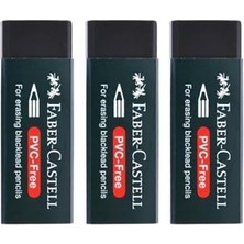 Larskas Faber Castell Kopya - Pvc Free No:20 Büyük Boy Siyah Silgi(3 Adet)