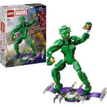 Larskas LEGO Marvel Green Goblin Yapım Figürü 76284 – 8 Yaş ve Üzeri Çocuklar Için Süper Kahraman Hediyesi Fikri, 2 Bal Kabağı Bombası Dahil Orijinal Aksesuarlar Içeren Yaratıcı Oyuncak Yapım Seti (471 Parça)