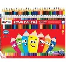 Larskas Tam Boy Kuru Boya Kalemi, 36 Renk, Çok Renkli