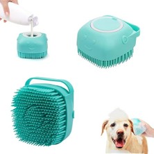 Larskas Evcil Hayvan Banyo Fırçası, 2'li Paket Köpek Banyo Fırçası, Yumuşak Silikon Şampuan Fırçası, Kısa ve Uzun Tüylü Köpekler Için, Masaj Yaparak Temizlik Sağlar
