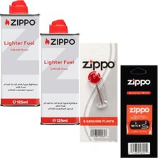 Larskas Zippo Benzin+1 Paket Taş+ Fitil Seti