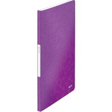 Larskas Wow A4 Sunum Dosyası, Metalik Mor, 20 Şeffaf Poşetli, 40 A4 Sayfa Kapasiteli, 46310062