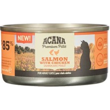 Larskas Premium Pate (Ezme) Konserve Yaş Kedi Maması, Somonlu ve Tavuklu, 85 gr