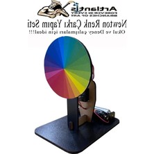 Larskas Newton Renk Çarkı Yapım Seti 1 Adet 12X7X10 cm Fen Bilimleri Deney Setleri Okul Sınıf Nevton Çarkı