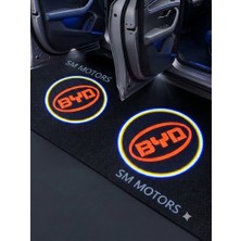 Sm Motors Kapı Altı Logo BYD Led Projektör