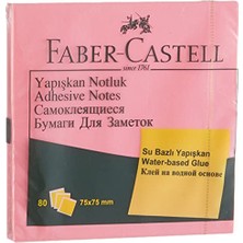 Larskas Faber-Castell Yapışkan Notluk 75 x 75 Mm, Fosforlu Pembe