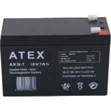 Atex AX12-7 12V 7AH Bakımsız Kuru Akü