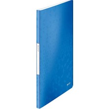 Larskas Wow A4 Sunum Dosyası, Metalik Mavi, 20 Şeffaf Poşetli, 40 A4 Sayfa Kapasiteli, 46310036