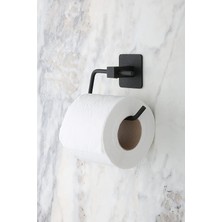Larskas Yapışkanlı Tuvalet Kağıdı Askısı,siyah, Metal,tuvalet Kağıdı Tutucu (Wc.k.tutucu)