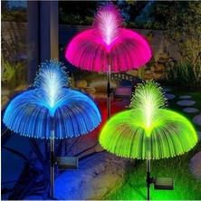 Larskas LED Bahçe Lambası Seti, 3'lü Denizanası Tasarım, 7 Renkli Işık