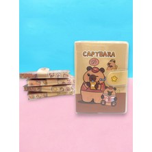 Limmy Capybara A7 Not Defteri , Çıt Çıtlı Cep Defteri - Kitap Okuyan Capybara