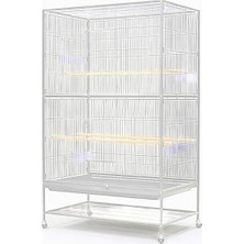 Larskas A45 Beyaz Ayaklı Kafes 90X58,4X152,4 cm