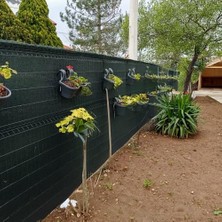 Larskas Çit Filesi - Yeşil File - Şeritli ve Halkalı -%95 Görüntü Kesme - Bahçe Filesi - Kümes ve Bahçe Çit Filesi - Çit Örtüsü - 3 M x 5 M