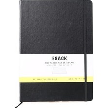 Larskas Bback Art Collection Sketchbook 110 Gr. Çizgisiz Ivory Kağıt 21X29CM 72YP. Siyah Sert Kapak Defter