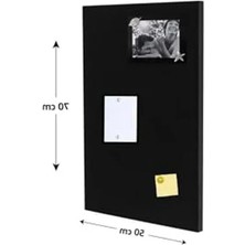 Larskas Siyah Metal Magnet Panosu, Dekoratif Mıknatıslı 50X70 cm