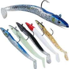 Larskas 12 cm Silikon Jig Balık Yem Seti, 20 Gram, 5 Adet Kutulu Set