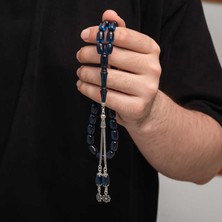 Blackcraft 925 Ayar Gümüş Püsküllü Sıkma Kehribar Tesbih
