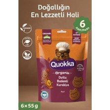 Quokka Organik Dutlu Bademli Kurabiye  55 gr Atıştırmalık Paketi - 6 Adet