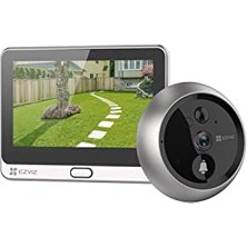 Larskas Ezviz 4,3 Inç Ekran Video Kapı Zili 4600MAH Pil, 155° Geniş Açı ve Pir Sensörü, Kablosuz Monitörlü Gözetleme Deliği Kamera, Çift Yönlü Ses Mevcuttur, DP2C