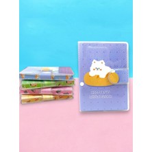 Limmy Happy & Fun Kedi A7 Not Defteri , Çıt Çıtlı Cep Defteri - Mavi