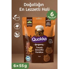 Quokka Organik Tarçınlı Zencefilli Kurabiye 55 gr Atıştırmalık Paketi - 6 Adet