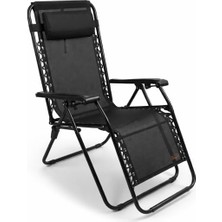 Larskas Easyrest Katlanır Şezlong Sandalye (Siyah (1152))