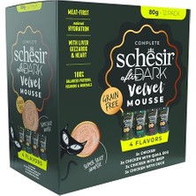 Larskas After Dark Tavuk&bıldırcın Yumurtası&sığır&ördek Et Suyunda Mus Yetişkin Kedi Pouch Çeşit Paketi 12X80G