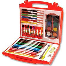 Larskas Faber-Castell Boyama Çantası, 36 Parça, 12 Renk Boya Kalemi, 8 Renk Suluboya, 8 Renk Pastel ve 6 Renk Keçeli Kalem, Kalemtıraş, Silgi, Goldfaber Kurşun Kalem, Şık Hediye Seti